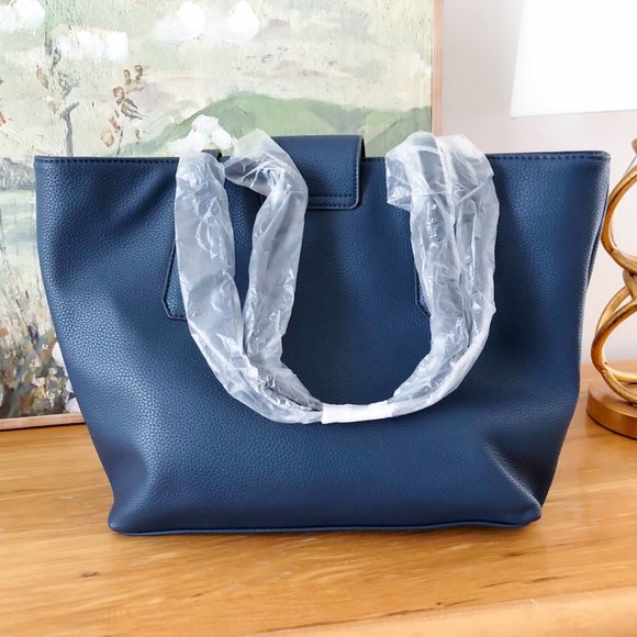 Tahari Navy Blue Tote NWT - Picture 2 of 5